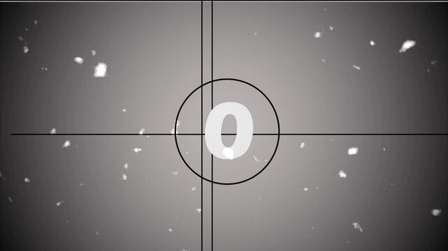 5 second Countdown old film animation from 5 to 0.  Motion graphics of number countdown concept. animation 4k