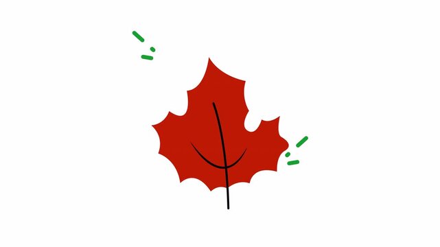 Red maple leaf representing the national flag of canada. Suitable for patriotic designs, canadian themes, autumn concepts, and nature projects.