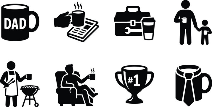  Tool Box Vector Icon Handy Dad Repair and Workshop Symbol