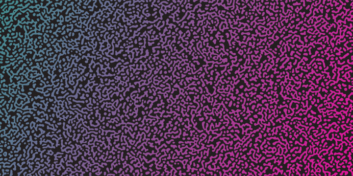 Abstract Reaction-diffusion Turing pattern natural texture blue and red gradient color scheme. Linear design with biological algorithm psychedelic background. Reaction-diffusion or truing patter