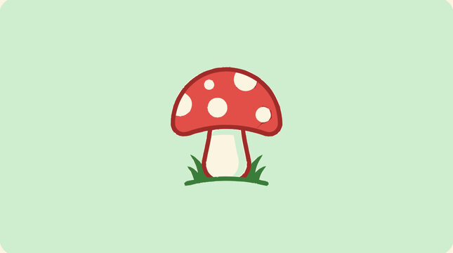 A red mushroom with white spots.