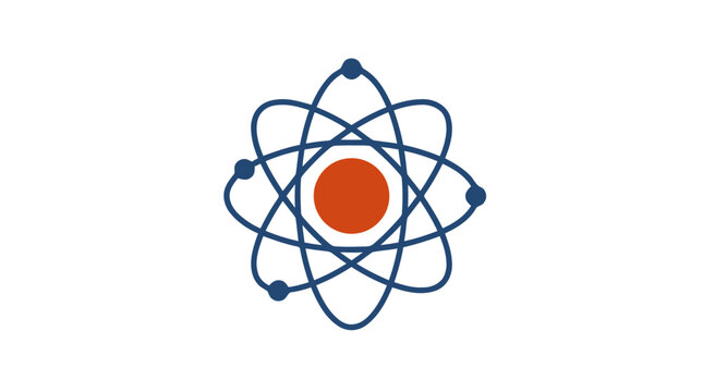 Atom Structure with Electron Orbits.