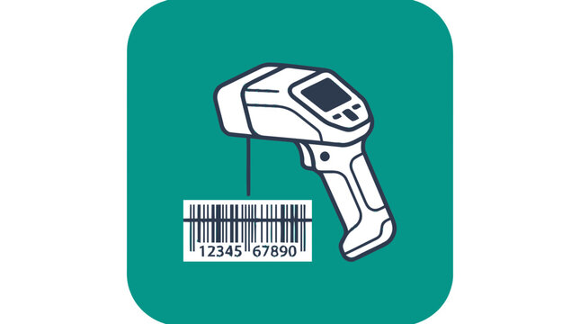 Barcode Scanner Device with Screen.