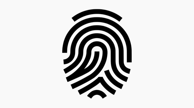 A digital fingerprint illustration, rendered in striking monochrome, presents a compelling visual narrative of identity, security, and technology.