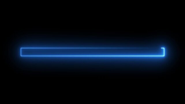 neon Straight neon lazer animation of horizontal line on alpha background.Straight neon line animation glowing background video on black background.4k