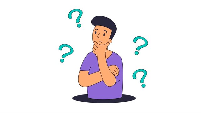 Animated Man Finding a Solution Concept Video