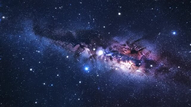 Galaxy with stars and nebula highlighting vibrant colors and innovative graphic design