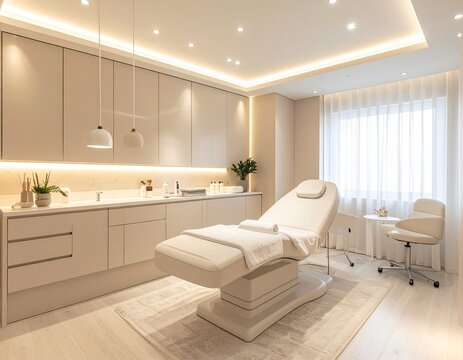 Modern Beauty Clinic Interior with Minimal Design