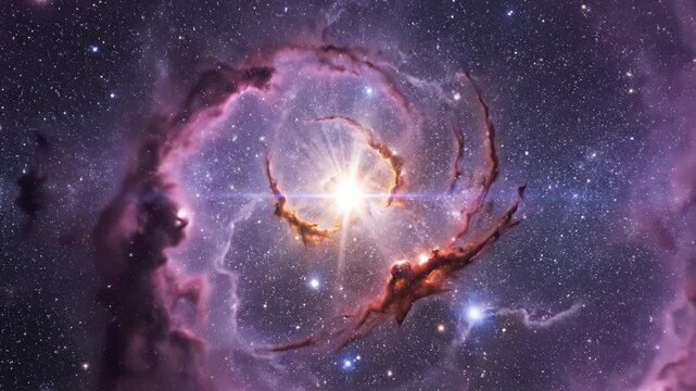 Cosmic nebula with star cluster perfect for UI/UX elements, presentations, and digital art
