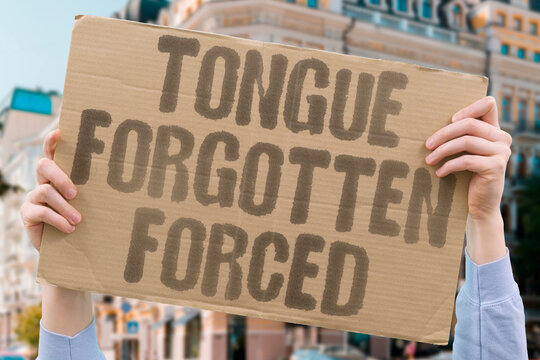 "Tongue Forgotten Forced" Assimilation policies cause indigenous tongues to vanish fast. ASSIMILATION. POLICIES. INDIGENOUS. TONGUES. DECADES.