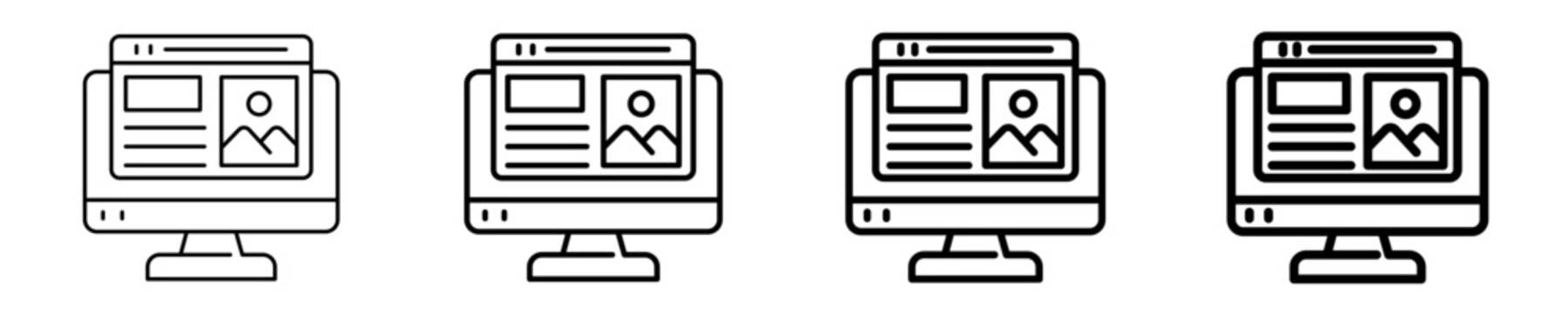 Web Design Icon Set Different Style Collection