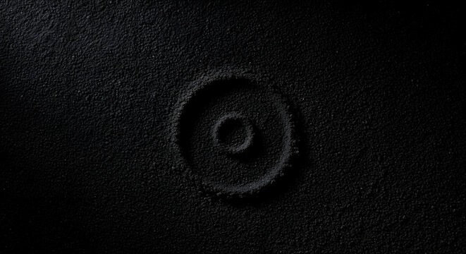 Black Background with Circular Indentation
