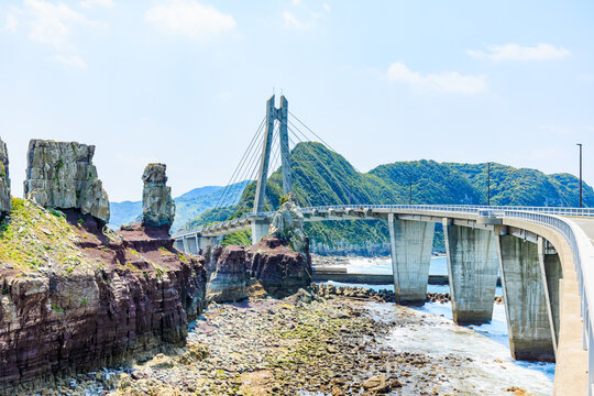 初夏の甑大明神橋　鹿児島県薩摩川内市