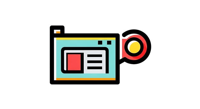 An icon depicts a digital page, with a visual display connected by a magnifying glass, suggesting a search for content