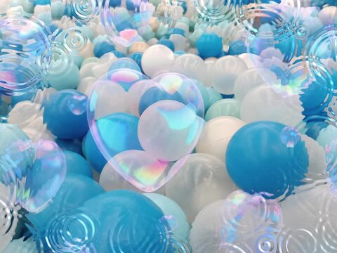 balloons in the sky