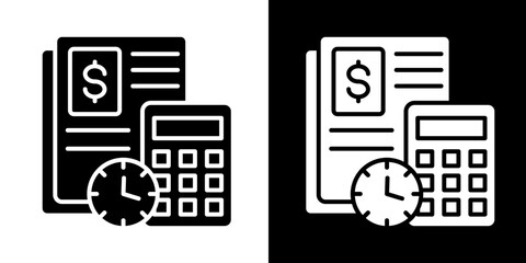 Cost Estimation Tool  Icon Set White Glyph Style Collection  © ArtisticAura
