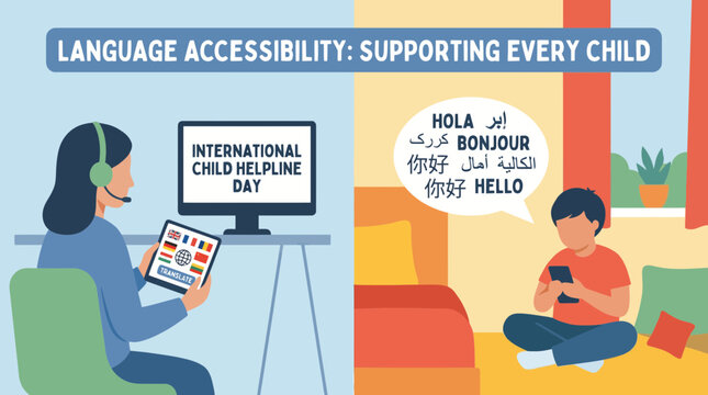 International Child Helpline Day Concept for Language Accessibility