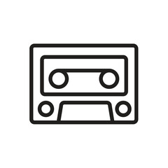 Fototapeta premium Retro Cassette Tape Outline Icon.Classic Cassette Line Icon..eps