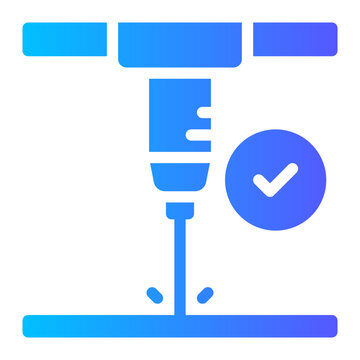 laser cutting gradient icon