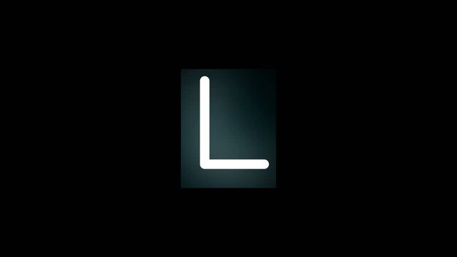 Illuminated White Letter L Symbol on Dark Gradient Background for Branding