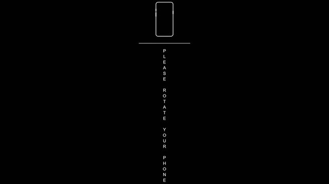 Minimalist Mobile Phone Rotate Instruction for Optimal Screen Orientation Experience UI/UX