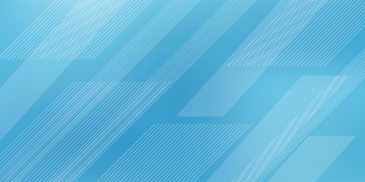 Abstract blue background with diagonal white lines and geometric patterns.