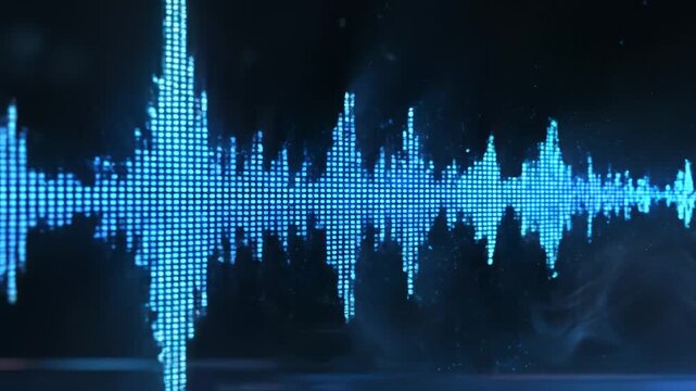 Blue digital sound wave animation symbolizing the limitless potential of digital design