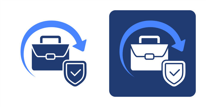 Business Continuity icon, with contrast background.