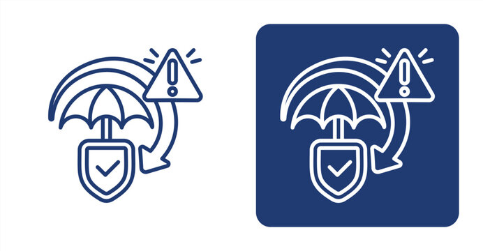 Risk Mitigation icon, with contrast background.