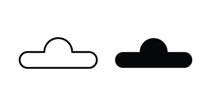 Euro hook icon line vector set. Solid style icons