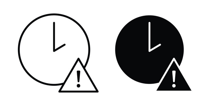 Expiry icon line vector set. Solid style icons