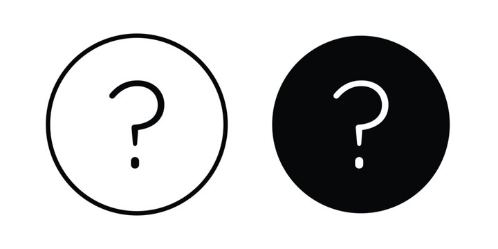 Help icon line vector set. Solid style icons