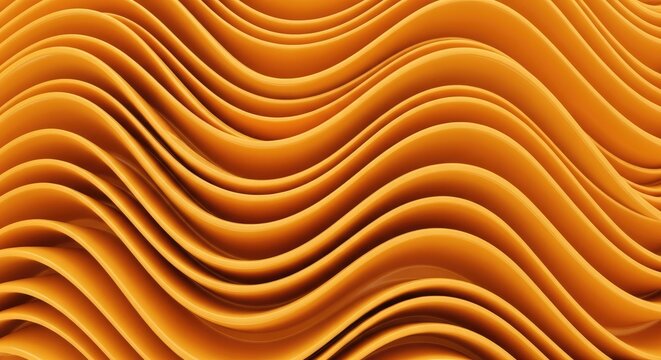 Wavy orange abstract texture with smooth flowing lines and gradients
