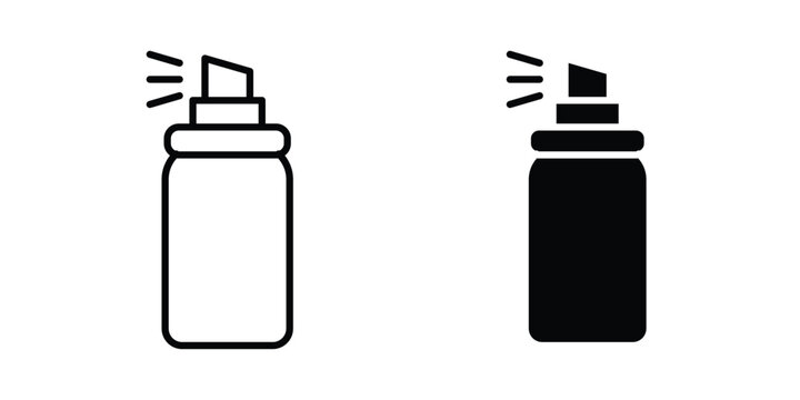Spray icon line vector set. Solid style icons