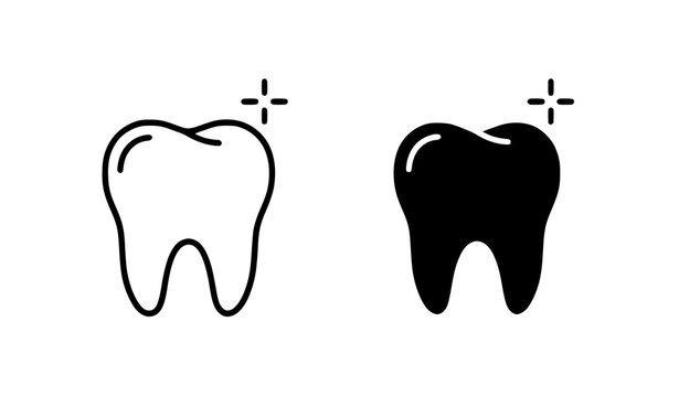 Simple molar tooth dental health symbol isolated vector illustration