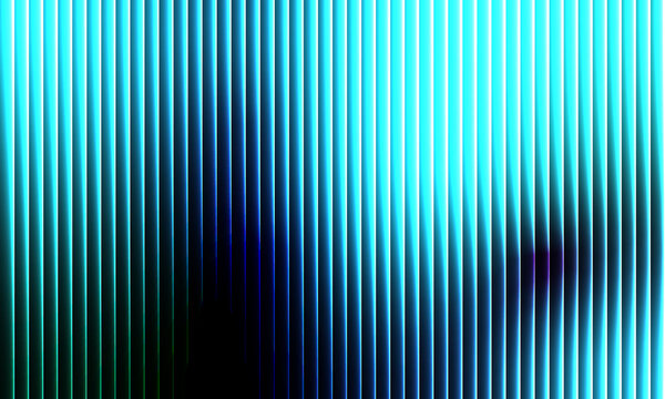 Abstract Cyan and Blue Fractal Glass Background with Bright Linear Stripes and Dark Lowlight Gradients