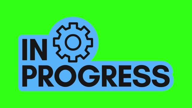 In progress symbol animation on green screen 