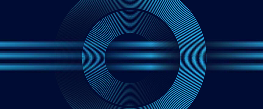 Blue abstract geometric background with circular line patterns and diagonal line designs. Elegant line style background. vetcor ilustration. eps10.