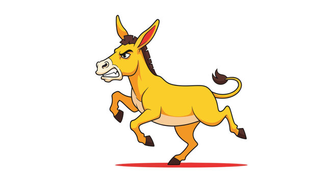 Angry Donkey Cartoon Character