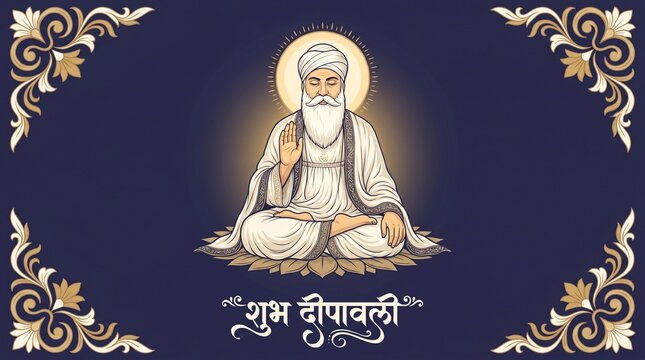 Vector Illustration of Saint Kabir Das Jayanti in Marathi Translation: "Wish You Happy Saint Kabir Das Jayanti