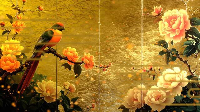 日本の美しい絵画 日本画の美しいアニメーション