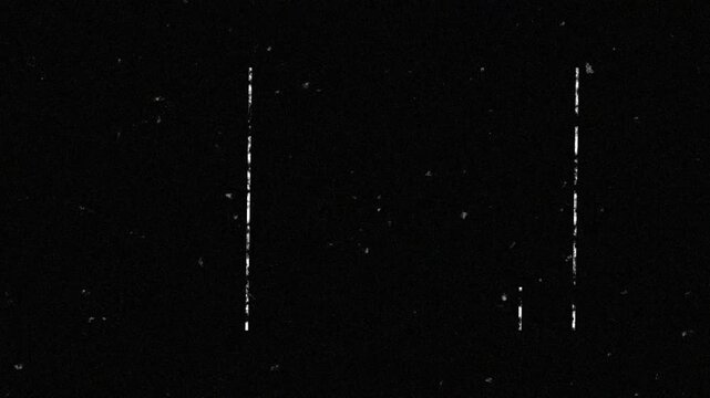 Minimalist Vintage Film Grain with Vertical Scratches and Dust on Black