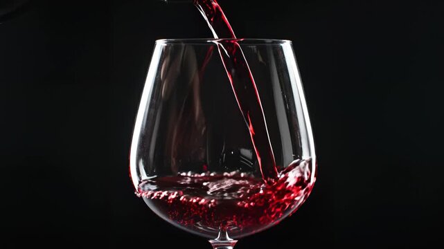 Red wine being poured into glass symbolizing healthy eating and gourmet lifestyle