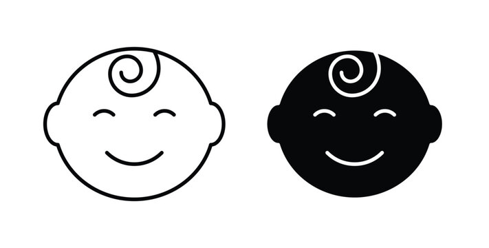 Baby icon symbol for web and ui. Vector icon