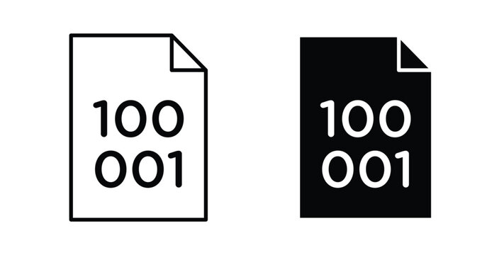 Binary code icon symbol for web and ui. Vector icon