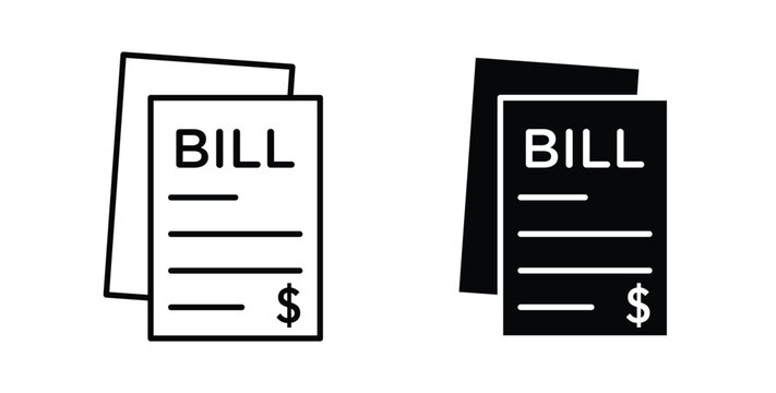 Bills icon symbol for web and ui. Vector icon