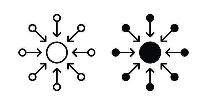 Centralized icon symbol for web and ui. Vector icon