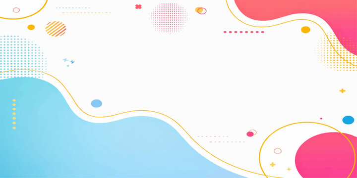 Abstract colorful vector background with circles floral wave pattern decorative frame rainbow swirl wedding summer business wallpaper design