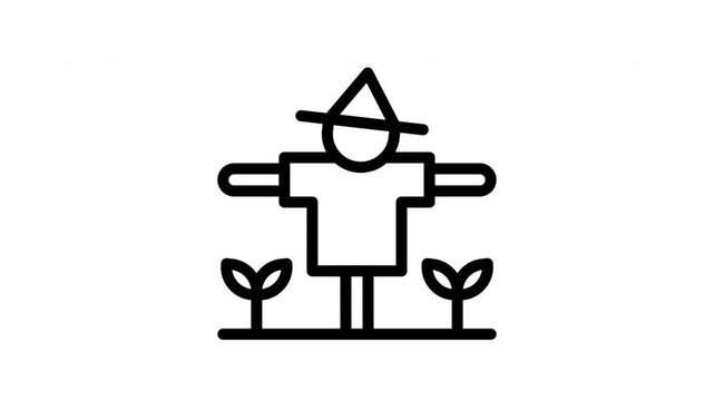 scarecrow minimalist stroke animation
