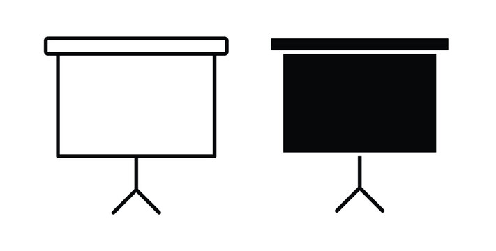 Presentation board icon symbol for web and ui. Vector icon